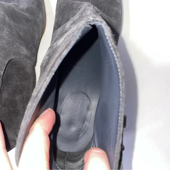Vince Harriet Suede Gray Limestone Booties Size 7M - Picture 6 of 8